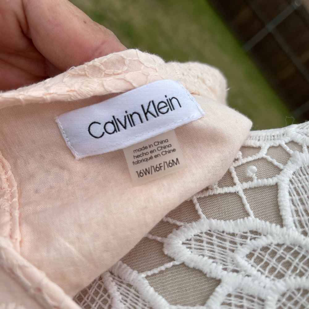 Calvin Klein Size 16 Peach Dress NWT - Picture 5 of 6
